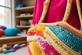 钩针女式斜挎包视频教程 - 钩针女式斜挎包视频教程图解