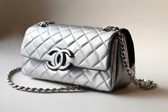 chanel香奈儿银色包 - chanel银色cf包包