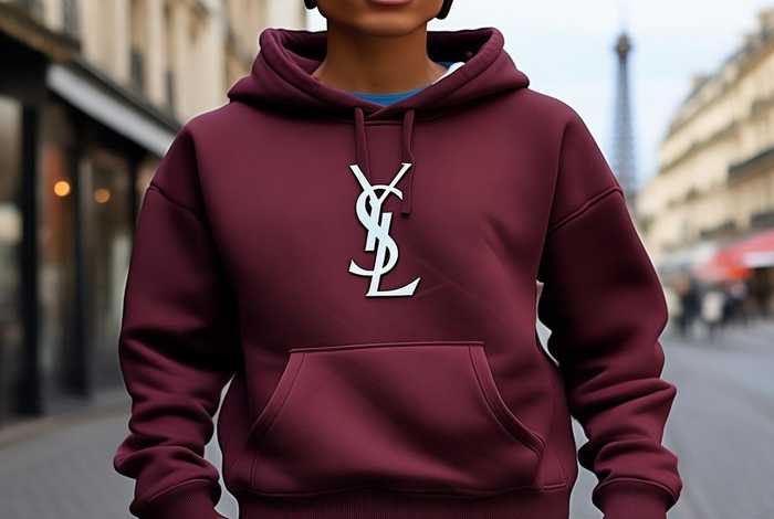 ysl卫衣连帽，ysl法国限定卫衣