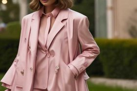 chanel粉色套装、chanel粉色外套