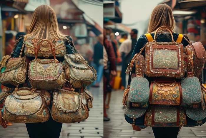 背2万包的女人档次；背一万多包包的女人属于