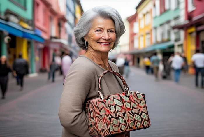 50岁大妈斜挎包、50岁大妈斜挎包图片