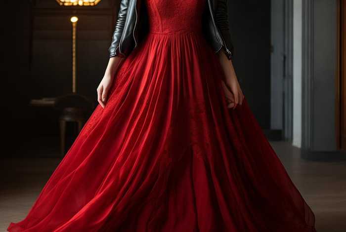 红色蕾丝连衣裙搭配外套、红色蕾丝连衣裙搭配外套男