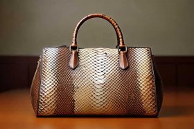 普拉达蛇纹漆皮女包旧款（普拉达皱皮女包）