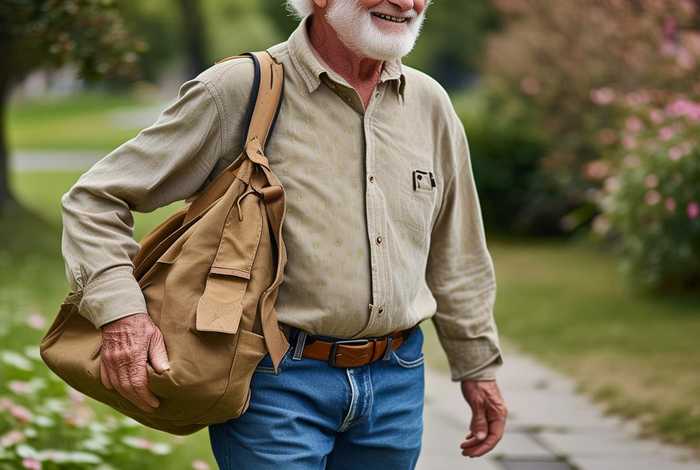 老年男士休闲布包（老年男士休闲布包怎么搭配）