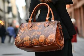 女士斜挎包真皮老花款、女士真皮斜挎包2019新款