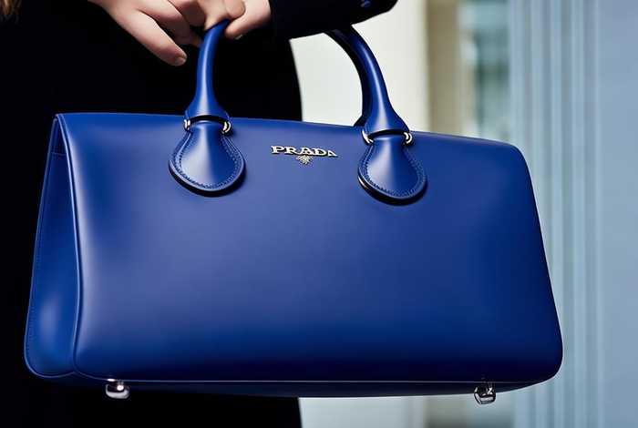 普拉达最经典款的女包深宝兰色、普拉达的经典款包包蓝色