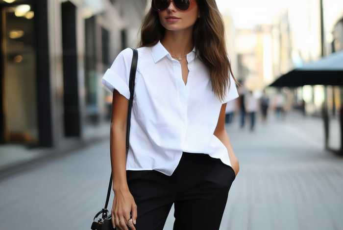 女短袖衬衫怎么搭配；女短袖衬衫怎么搭配裤子