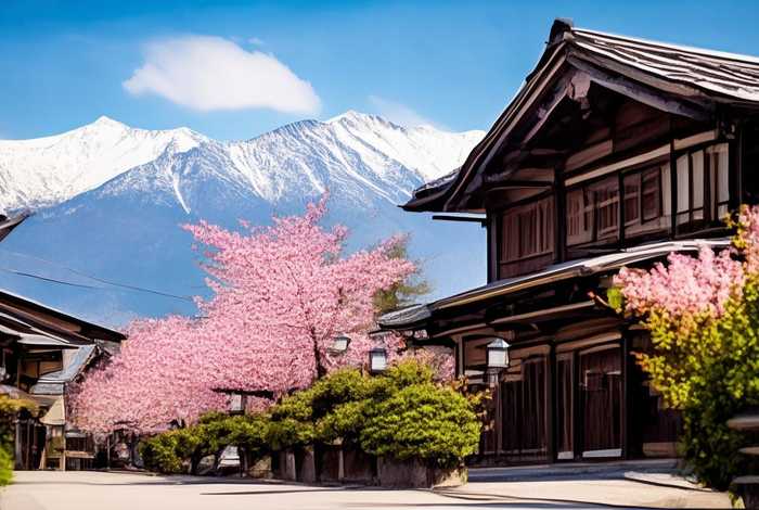 日本长野，日本长野县诹访市