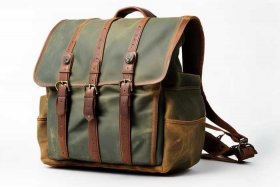 男士帆布双肩背包直销；男士大号双肩帆布背包