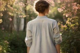 女士纯棉长袖衬衫春秋款，女士纯棉长袖衬衫春秋款图片