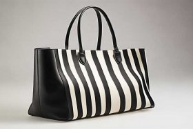 女士高档帆布斜挎包黑白、女士高档帆布斜挎包黑白条