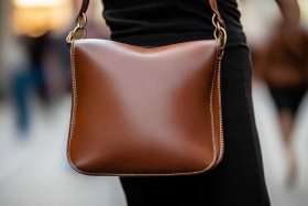 女士品牌稻草人真皮小斜挎包，真皮稻草人斜挎包女包