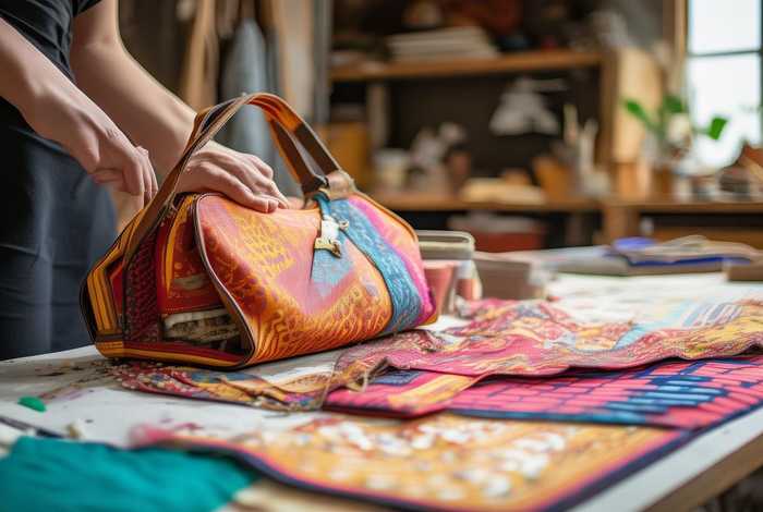 女士休闲布包裁剪、女士休闲布包裁剪方法