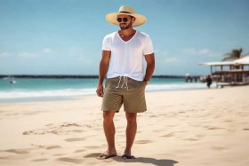 男士休闲短裤沙滩裤；男士休闲短裤沙滩裤怎么搭配