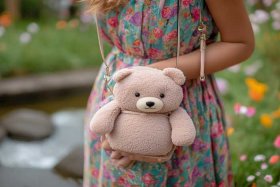 女士小熊斜挎包、女士小熊斜挎包图片