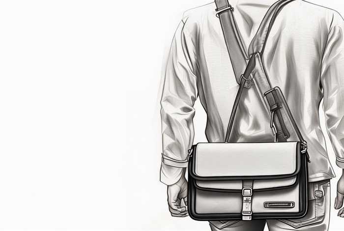 男士小挎包正确挎法图解，男士小挎包正确挎法图解图片