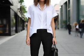 女短袖衬衫怎么搭配；女短袖衬衫怎么搭配裤子