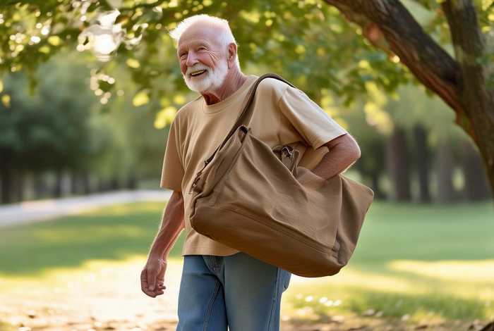 老年男士休闲布包（老年男士休闲布包怎么搭配）