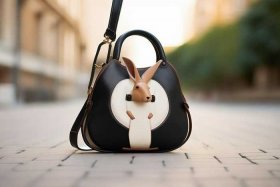 女式包斜挎包袋鼠，袋鼠手提包女士斜挎包