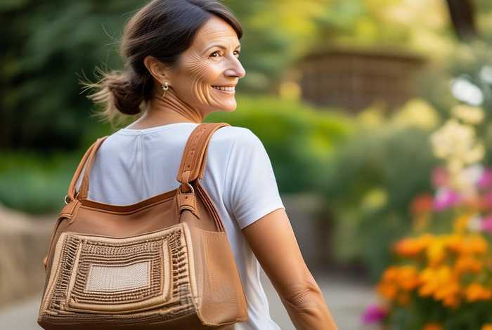 女士中老年斜挎布包（中老年女士斜挎包布料）