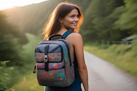 女士双肩背包出游轻便；女式旅游双肩背包轻便