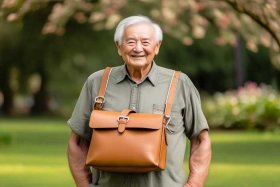 七十岁老年人单肩挎包（老年人单肩包斜挎包）