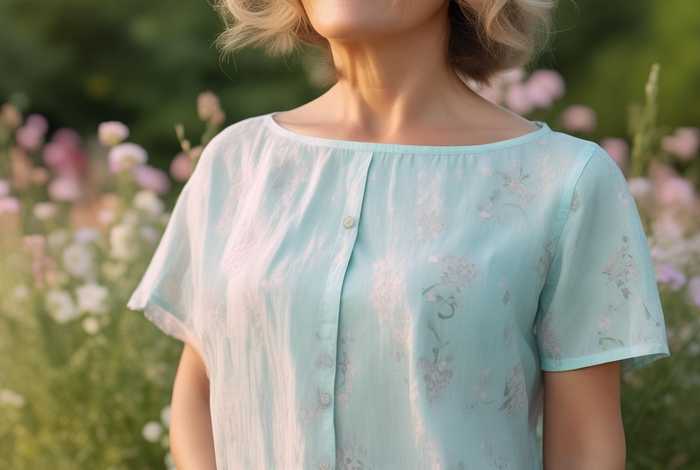 女士中老年夏季服装纯棉衬衫 - 女士中老年夏季服装纯棉衬衫图片