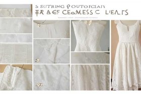 蕾丝连衣裙制作缝纫教程（蕾丝连衣裙制作缝纫教程图解）