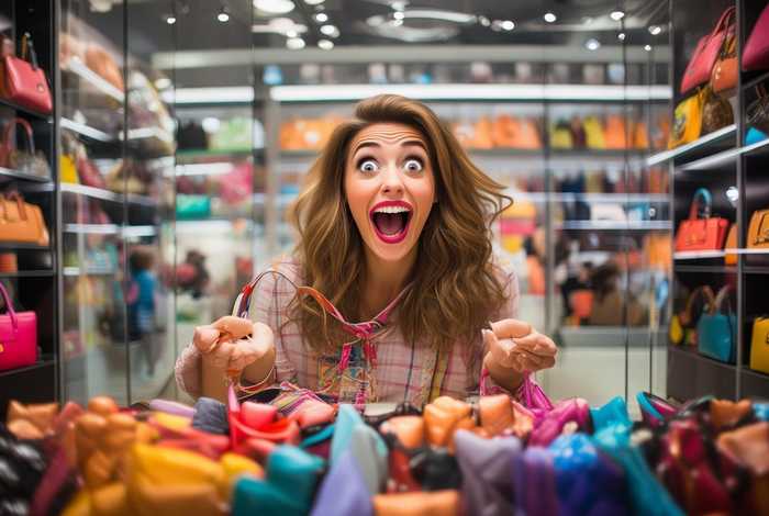 女人买包包的视频 女人买包包的视频素材