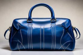 男士手包奢侈品蓝色线和皮混合的；男士手包蓝色还是黑色好看