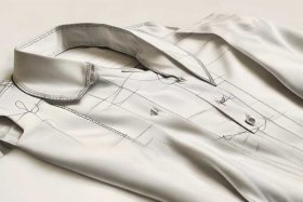 女士小v立领衬衫裁剪图，女士小立领的裁剪图