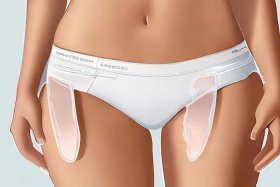 女士四角裤怎么贴卫生巾；女士四角裤怎么贴卫生巾图片