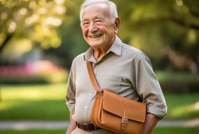 七十岁老年人单肩挎包（老年人单肩包斜挎包）