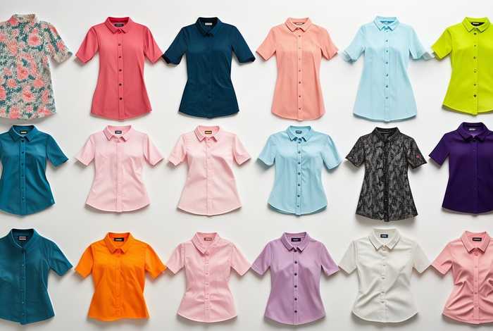 女士短袖衬衫新款图片，女士短袖衬衫新款图片大全