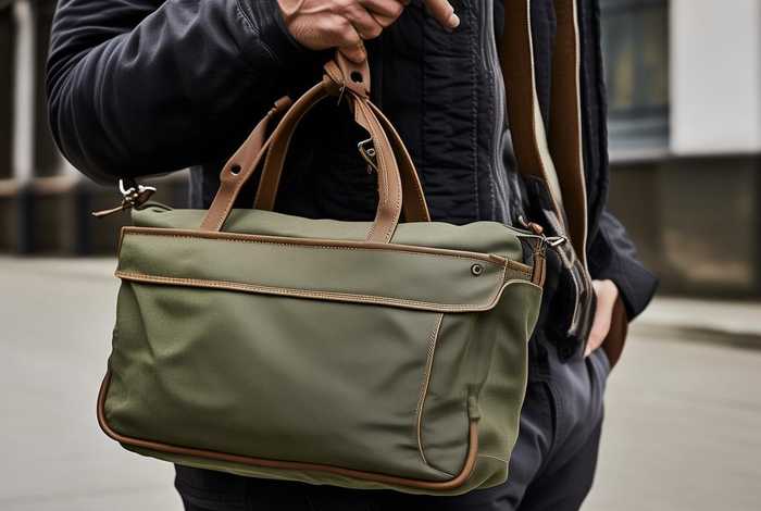 男士帆布小容量包提包；男士帆布小容量包提包多大