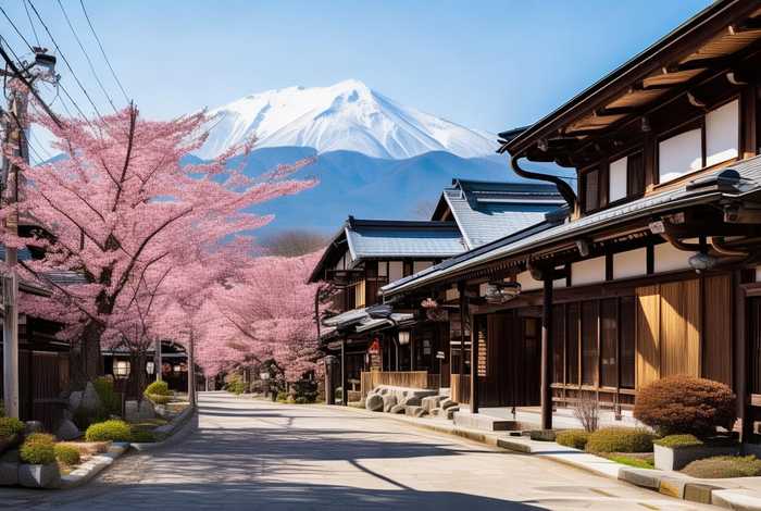 日本长野，日本长野县诹访市