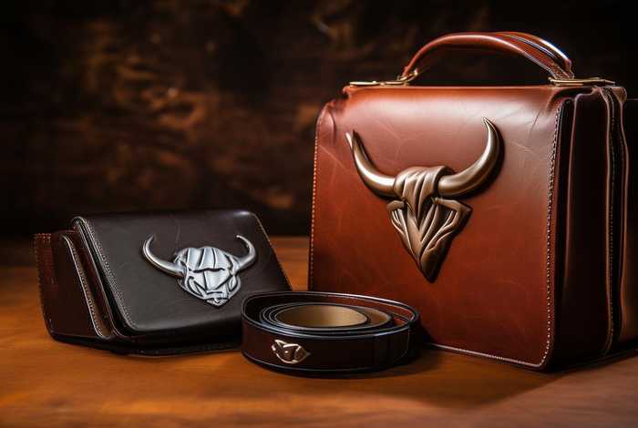 小牛标志的皮具；小牛标志的皮具图片