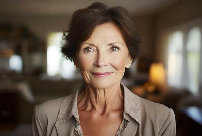 中年女士图片、短发中年女士图片