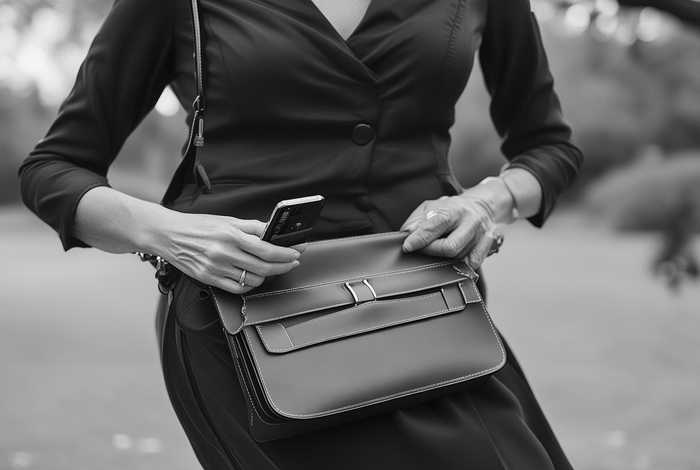 中年女士装手机斜挎小包（中年女士装手机斜挎小包好看吗）