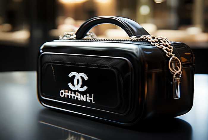 香奈儿黑色皮革便携化妆包；香奈儿漆皮化妆包