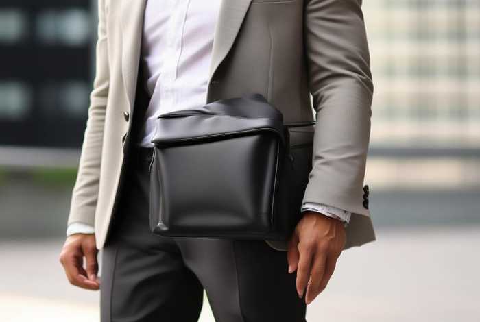 新款男士单肩包斜挎包怎么搭配；新款男士单肩包斜挎包怎么搭配衣服