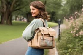 中老年女式双肩休闲包 中老年女式休闲双肩背包