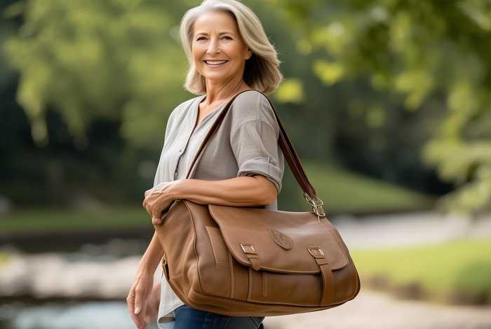 中老年女士帆布单肩包单带，中老年人帆布女单肩包