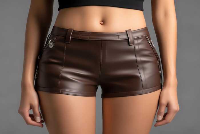 真皮女士短裤新款；真皮女士短裤新款图片
