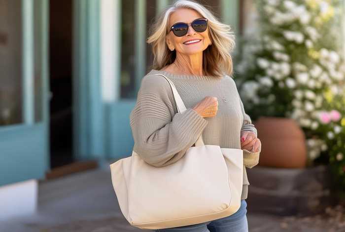 中老年人帆布女斜挎包怎么搭配、中老年人帆布女斜挎包怎么搭配好看