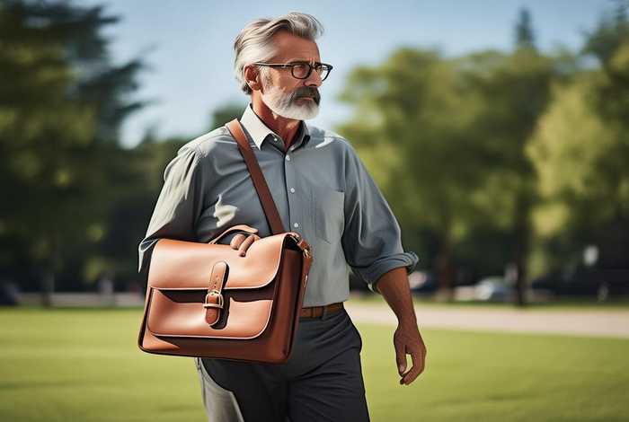 中老年男士斜挎包，中老年男士斜挎包搭配技巧