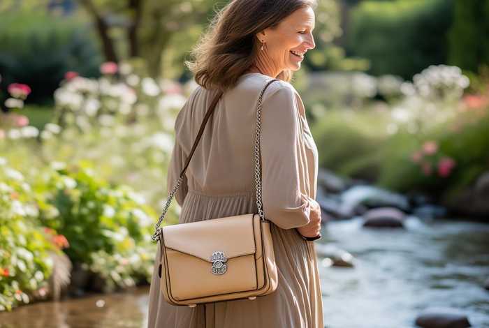 中年女士休闲斜挎包包（中年女士休闲斜挎包包图片）