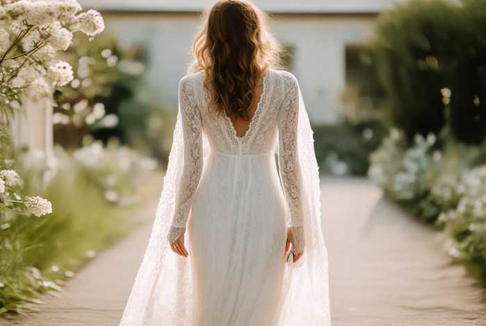 长款白色蕾丝连衣裙穿搭，白色长款蕾丝连衣裙搭配什么外搭