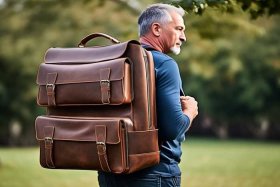 中老年男士双肩背包图片；中老年男士双肩背包图片高清